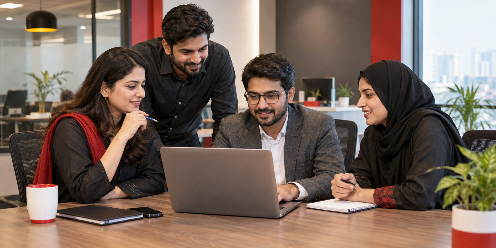 Global Outsource professionals working together to support international clients