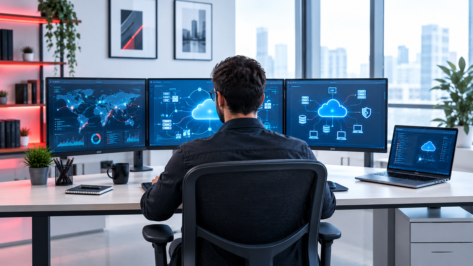 Cloud infrastructure and connected devices managed in a secure cloud environment
