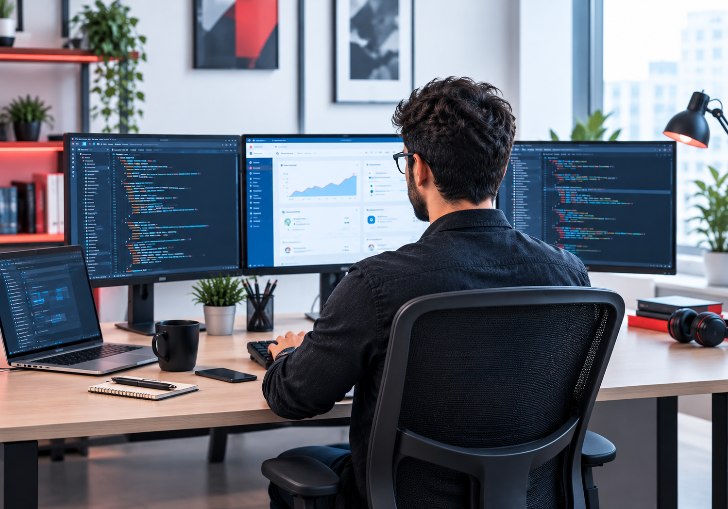Software developers building and testing custom digital products